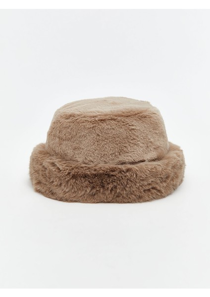 Yeni Sezon Kürklü Kadın Bucket Şapka