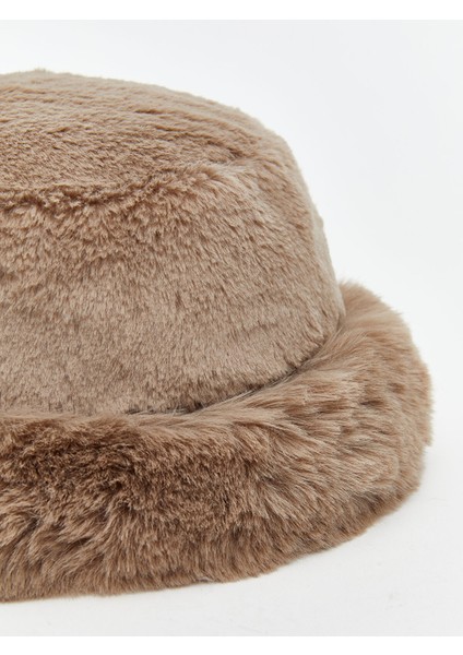 Yeni Sezon Kürklü Kadın Bucket Şapka modelleri