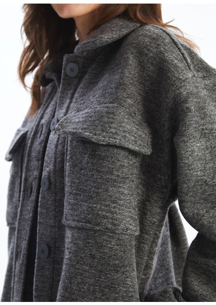 Yeni Sezon Oversize Kadın Kaşe Gömlek Ceket modelleri