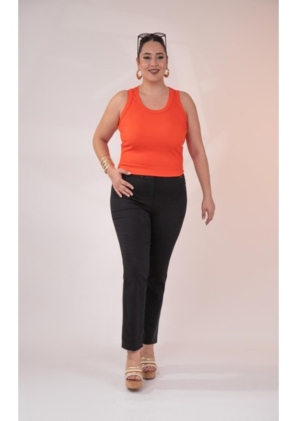 Kadın Büyük Beden Bluz Turuncu