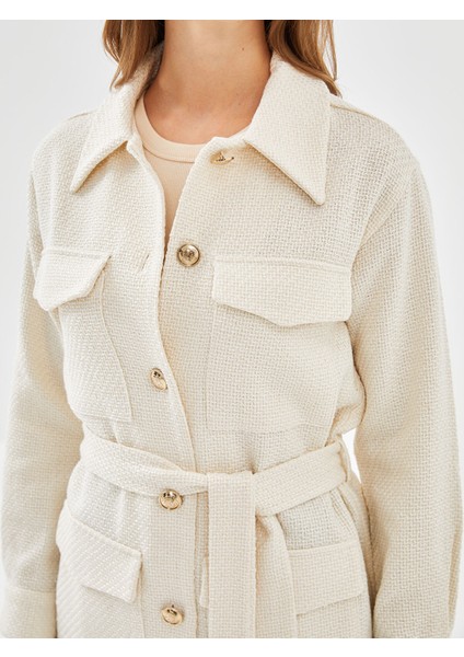 Yeni Sezon Dokulu Kadın Tüvit Gömlek Ceket modelleri