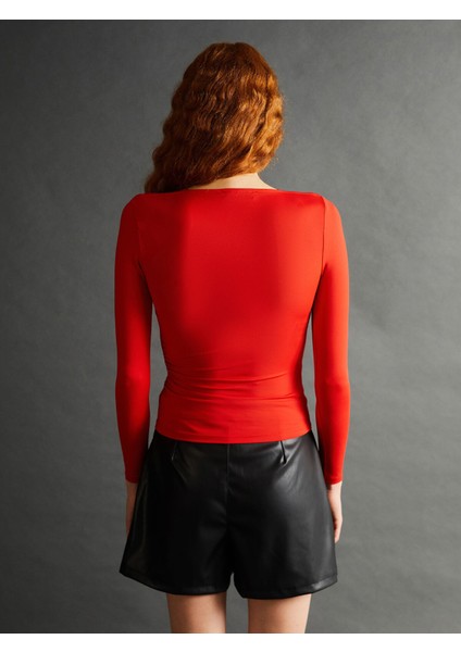 Yeni Sezon Asimetrik V Yaka Kadın Bluz fırsatları