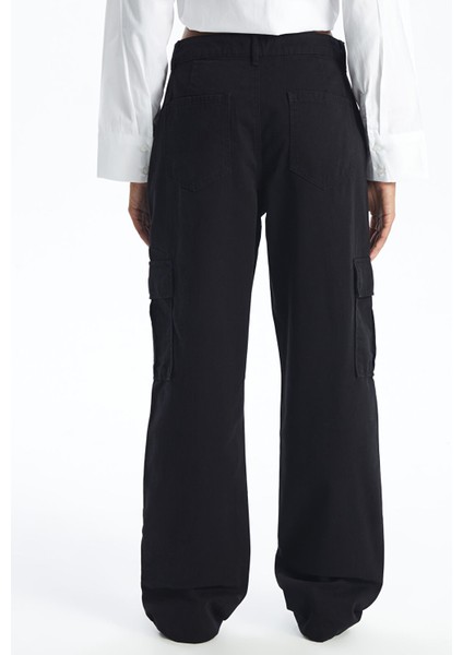 Yeni Sezon Standart Fit Gabardin Kadın Kargo Pantolon fırsatları