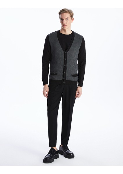 Yeni Sezon Standart Kalıp V Yaka Erkek Triko Hırka fiyatları