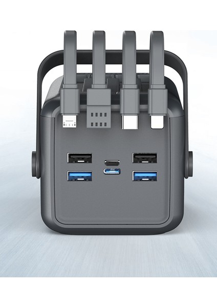 50000MAH LCD Ekranlı Powerbank | 22.5W 3A Hızlı Şarj | 4x USB Çıkış | Dahili Şarj Kabloları LED Işık modelleri