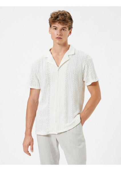 Oversize Gömlek Kısa Kollu Devrik Yaka Ajurlu fiyatları