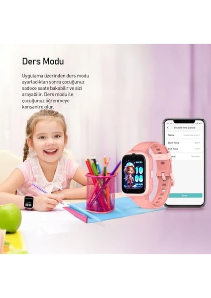 Kids Play 4.5g Sim Kartlı Akıllı Çocuk Saati S Konum Takibi Görüntülü Görüşme (Mavi) fiyatları
