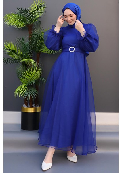 Elfida Tesettür Elbise Gece Mavi fırsatları