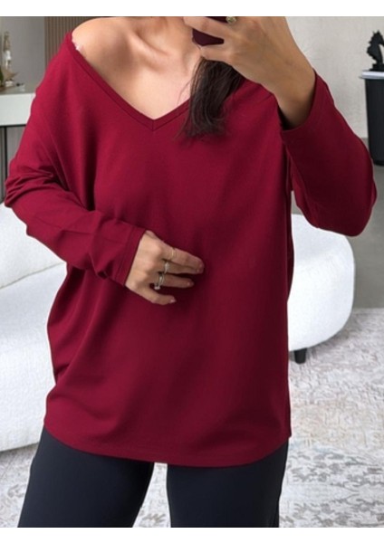 Arkası ve Önü V Yaka Salaş Bluz indirimleri