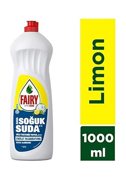Fairy Temiz ve Ferah Sıvı Bulaşık Deterjanı 1000 ml Limon Kokulu