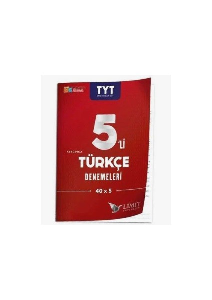 Yayınları Tyt Türkçe 5 Li Deneme