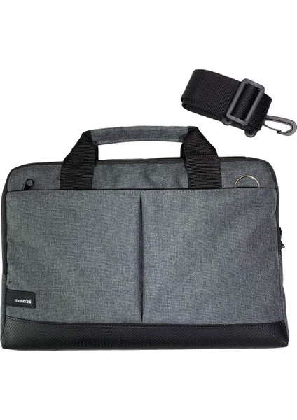 15.6&apos;&apos; Taban Korumalı, Omuz Askılı Laptop Çantası (Gri)