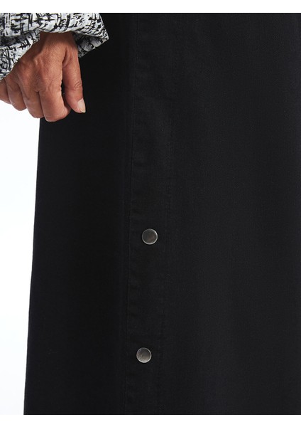 Yeni Sezon Beli Lastikli Kadın Jean Etek modelleri