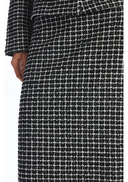 Yeni Sezon Dar Fit Ekose Kadın Kalem Etek modelleri