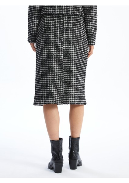 Yeni Sezon Dar Fit Ekose Kadın Kalem Etek fırsatları