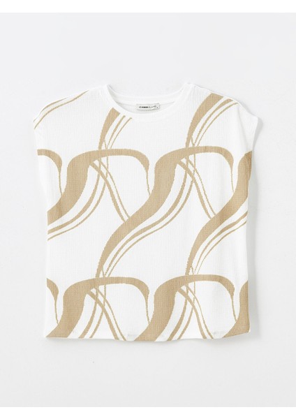 Yeni Sezon Bisiklet Yaka Desenli Dokulu Kadın Bluz indirimleri