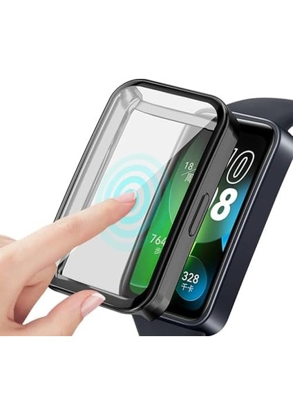 Galaxy Fit3 ile Uyumlu Silikon Kasa Ekran Koruyucu 360 Tam Kapatan Çerceve Pc Kasa Koruma Silikon Çerçeve (Siyah) fiyatları