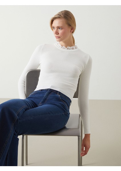 Yeni Sezon Dik Yaka Kadın Triko Kazak