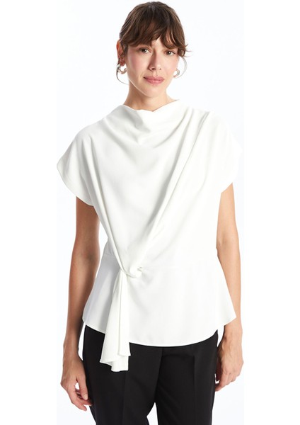 Yeni Sezon Dökümlü Yaka Kadın Bluz