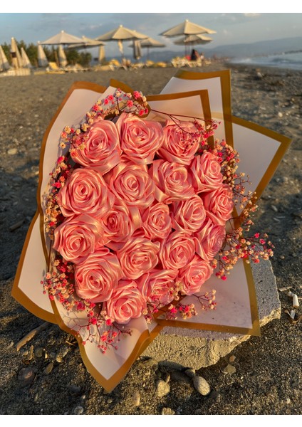 19'lu Solmayan Pembe Gül Buketi