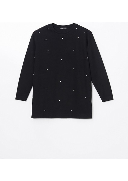 Yeni Sezon Bisiklet Yaka Düz Loose Diz Üstü Kadın Tunik indirimleri