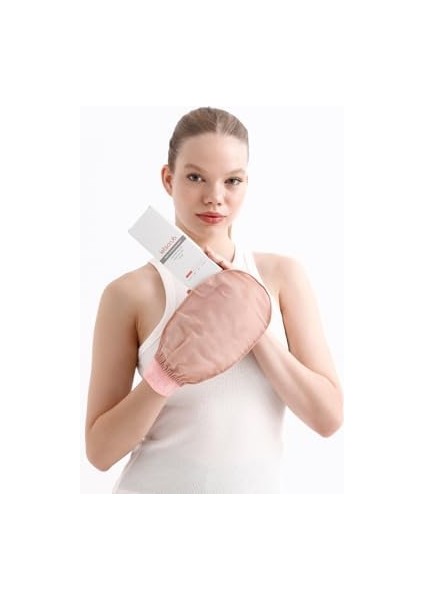 Let&apos;scrub Bej Lastikli Banyo Duş Kesesi Peeling ELDIVENI%100 Floş Ipek Hassas Ciltler Için modelleri