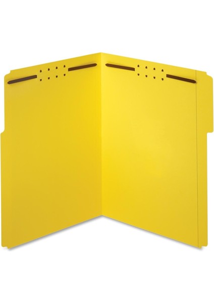 Bağlantı Elemanı Klasörleri, 1/3 Kesim, Güçlendirilmiş Tab, 2 Bağlantı Elemanı, Mektup Boyutu, Sarı, Kutu Başına 50 Klasör (22940)