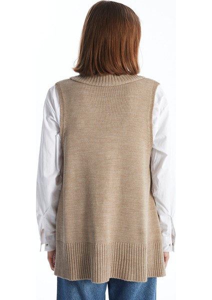 Yeni Sezon Kadın V Yaka Düz Triko Süveter fırsatları