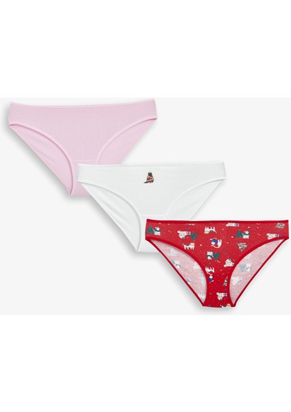 Yeni Sezon Yılbaşı Temalı Bikini Külot 3'lü