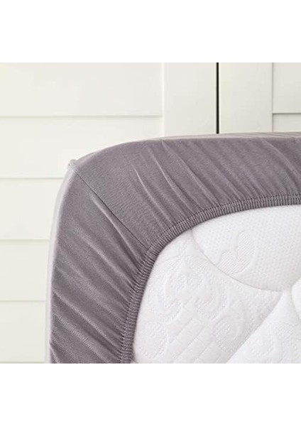 Penye Fitted Tek Kişilik Çarşaf 100X200 cm Gri fiyatları
