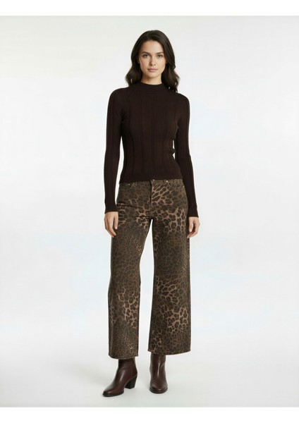 Dik Yaka Uzun Kollu Triko Kazak