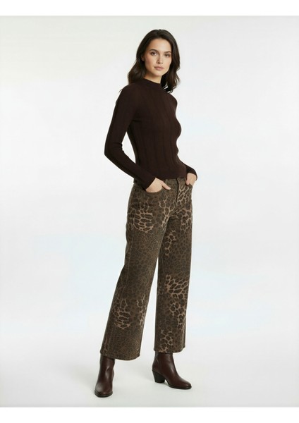 Dik Yaka Uzun Kollu Triko Kazak fiyatları