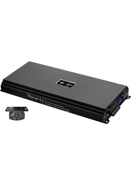 5 Kanal Amfi - Qline Force 5 Pro - 100RMS x 4 + 450RMS - Qline Force5 Bass Kontrollü 5 Kanal Oto Anfi