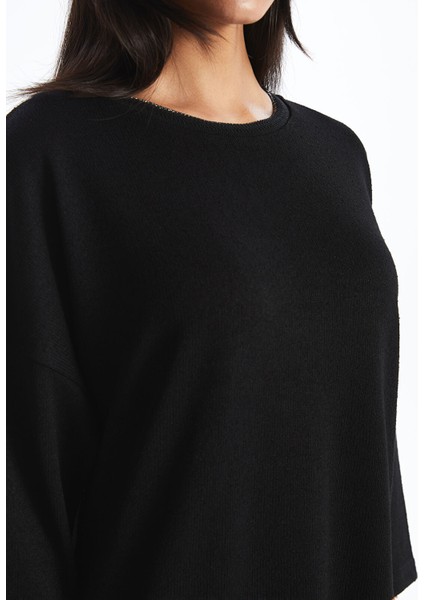 Yeni Sezon Bisiklet Yaka Oversize Kadın Tişört modelleri