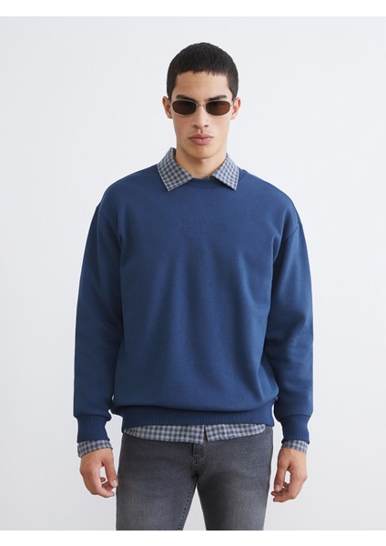 Yeni Sezon Bisiklet Yaka Erkek Sweatshirt