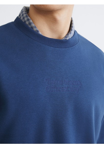 Yeni Sezon Bisiklet Yaka Erkek Sweatshirt modelleri