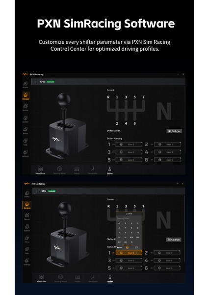 Sf U H-Vites Kolu (7+R) | Tam Cnc Metal, 16-Bit Hassasiyet ve Ayarlanabilir Vites Hissiyatı | Pc ve Pxn Base Uyumlu fırsatları