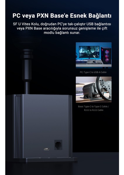 Sf U H-Vites Kolu (7+R) | Tam Cnc Metal, 16-Bit Hassasiyet ve Ayarlanabilir Vites Hissiyatı | Pc ve Pxn Base Uyumlu indirimleri