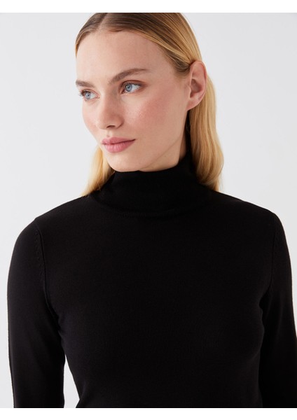 Yeni Sezon Balıkçı Yaka Düz Uzun Kollu Kadın Triko Kazak modelleri