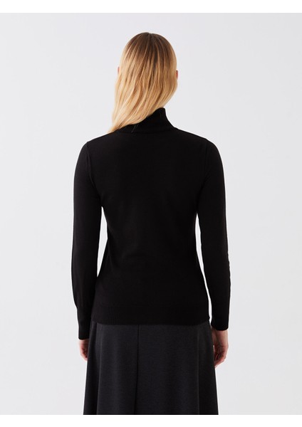 Yeni Sezon Balıkçı Yaka Düz Uzun Kollu Kadın Triko Kazak fırsatları