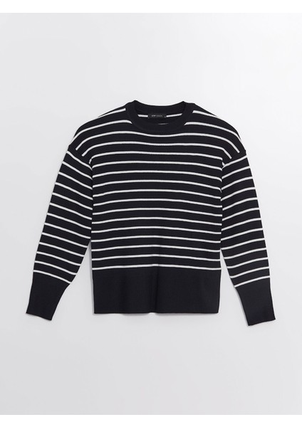 Yeni Sezon Bisiklet Yaka Çizgili Uzun Kollu Kadın Triko Kazak indirimleri