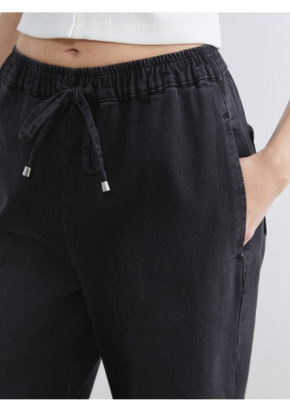 Yeni Sezon Beli Lastikli Wideleg Kadın Jean Pantolon modelleri