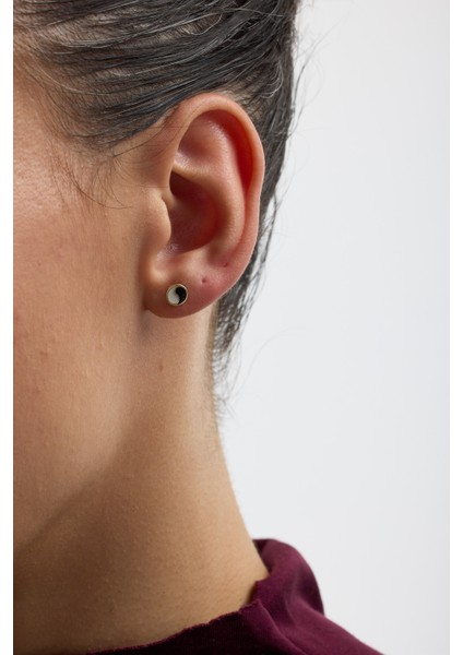 14 Ayar Altın Yin Yang Tragus Piercing