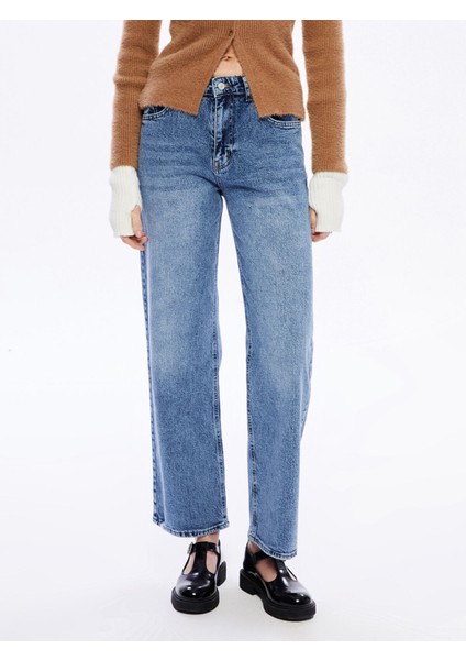 Yeni Sezon Straight Fit Kadın Jean Pantolon fiyatları