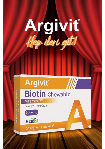 Biotin Chewable (B7 Vtitamini) Içeren Takviye Edici Gıda 60 Çiğneme Tableti modelleri