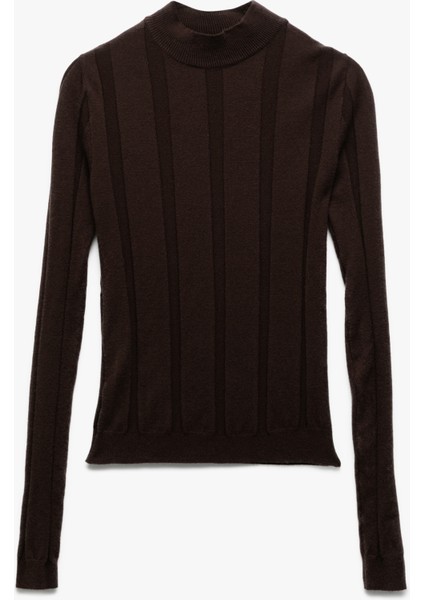 Dik Yaka Uzun Kollu Triko Kazak modelleri