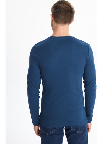 Yeni Sezon Bisiklet Yaka Uzun Kollu Baskılı Erkek Tişört fırsatları