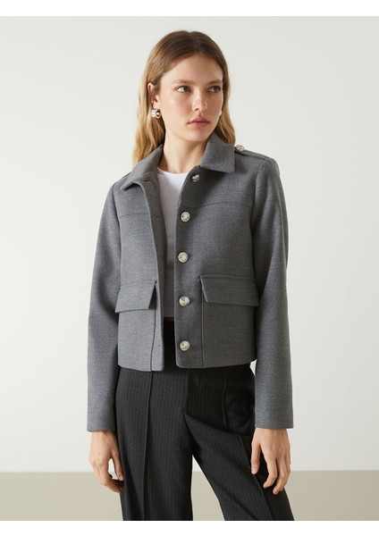 Yeni Sezon Gömlek Yaka Süet Kadın Ceket