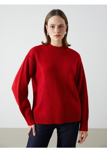 Yeni Sezon Dik Yaka Kadın Triko Kazak