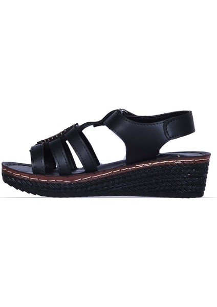 Moda Ayakkabı 184 Polero Dolgu Topuk Kadın Yazlık Sandalet modelleri